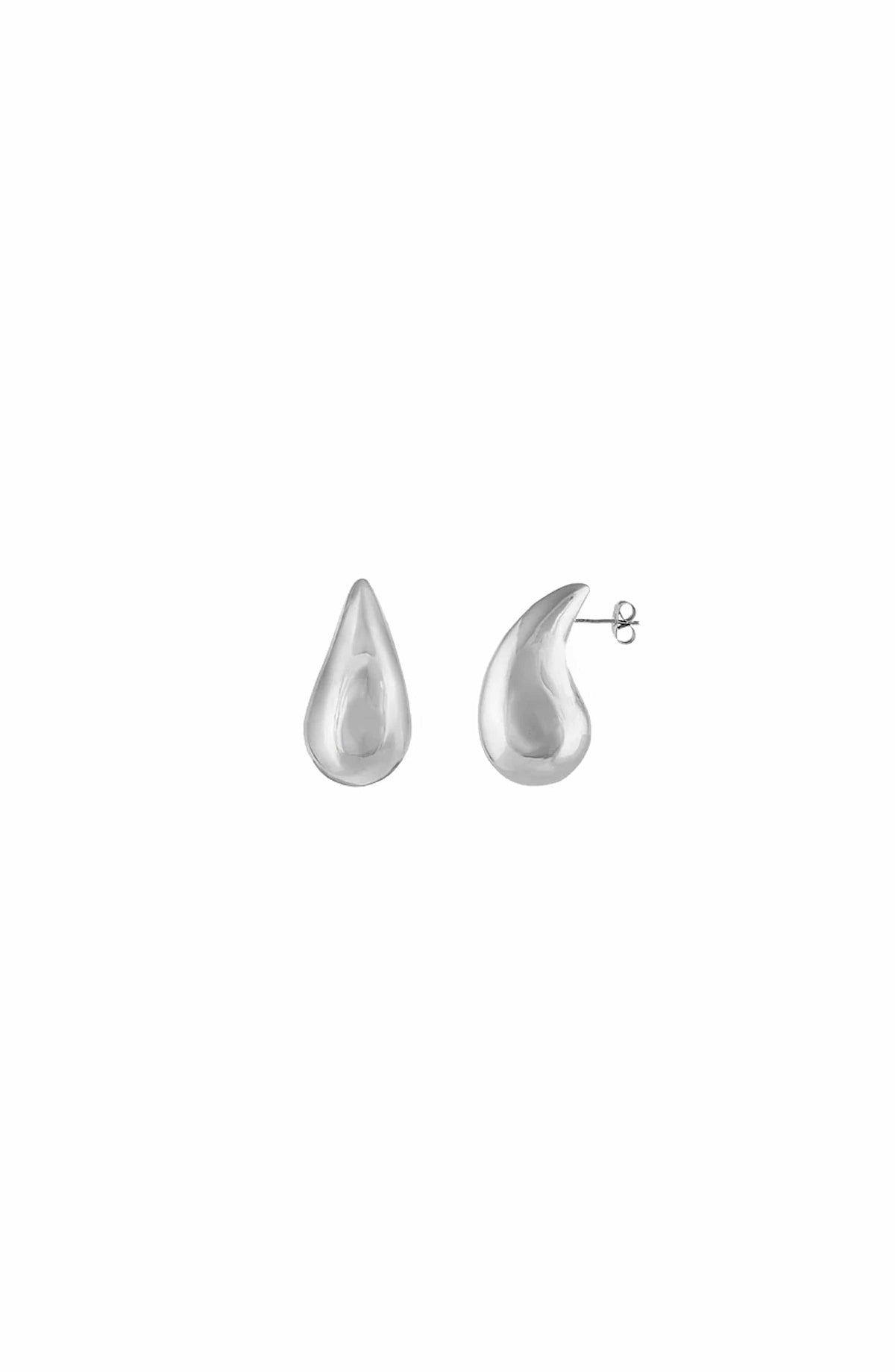 Fátima™ - Pendientes de Gota Pequeños Plateados