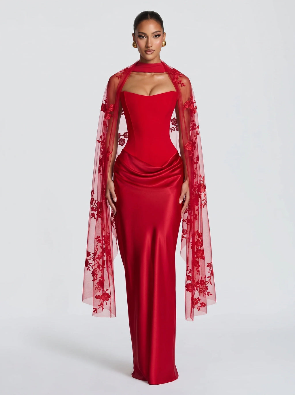 Sol™ rojo de Ana Ibiza, cuerpo entero con el vestido a juego