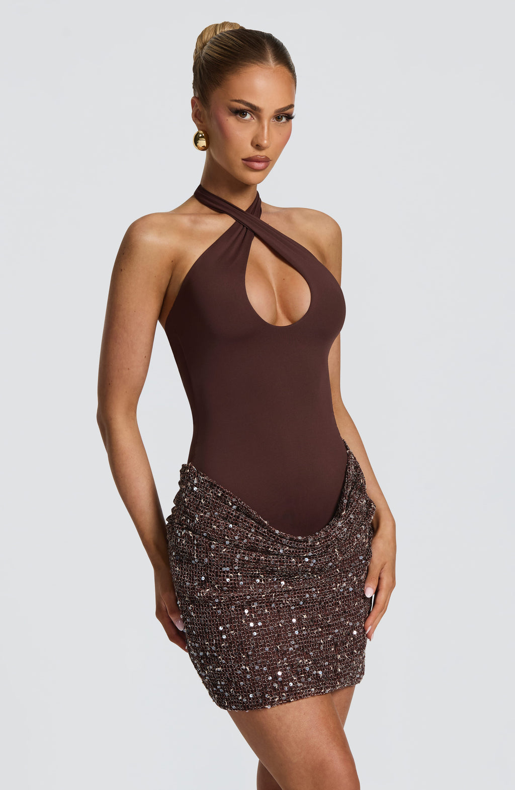 Andrea™ ciruela: vestido corto para una cena, foto 5