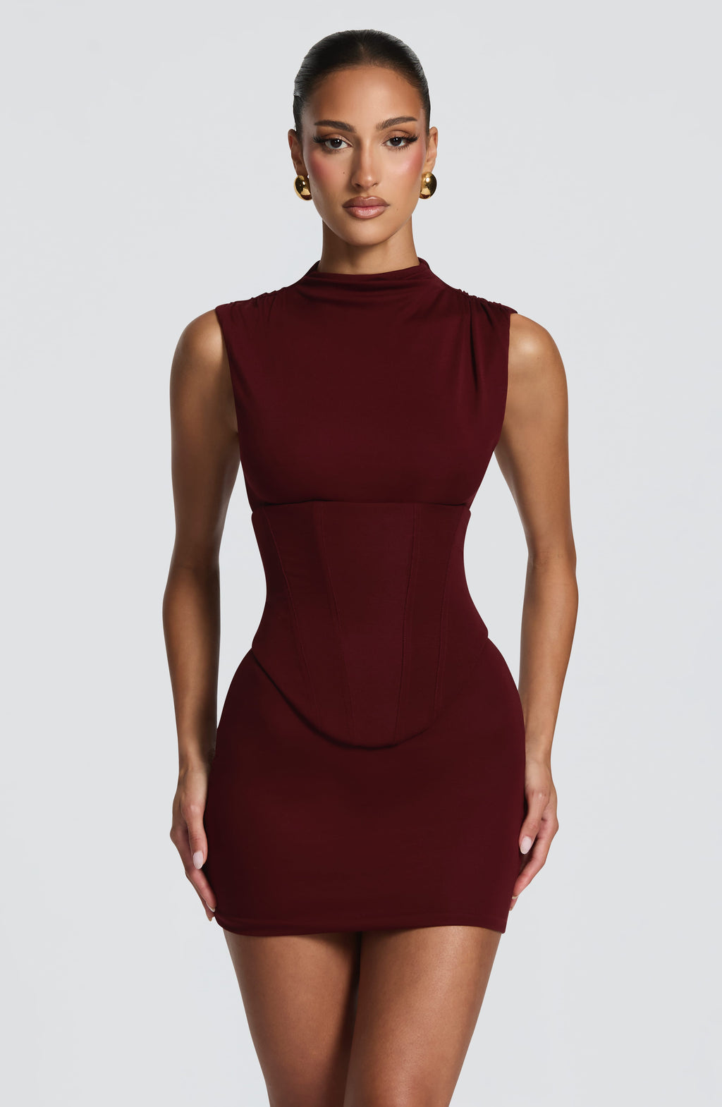 Vestido corto de cóctel cereza de punto - Salomé™ Ana Ibiza