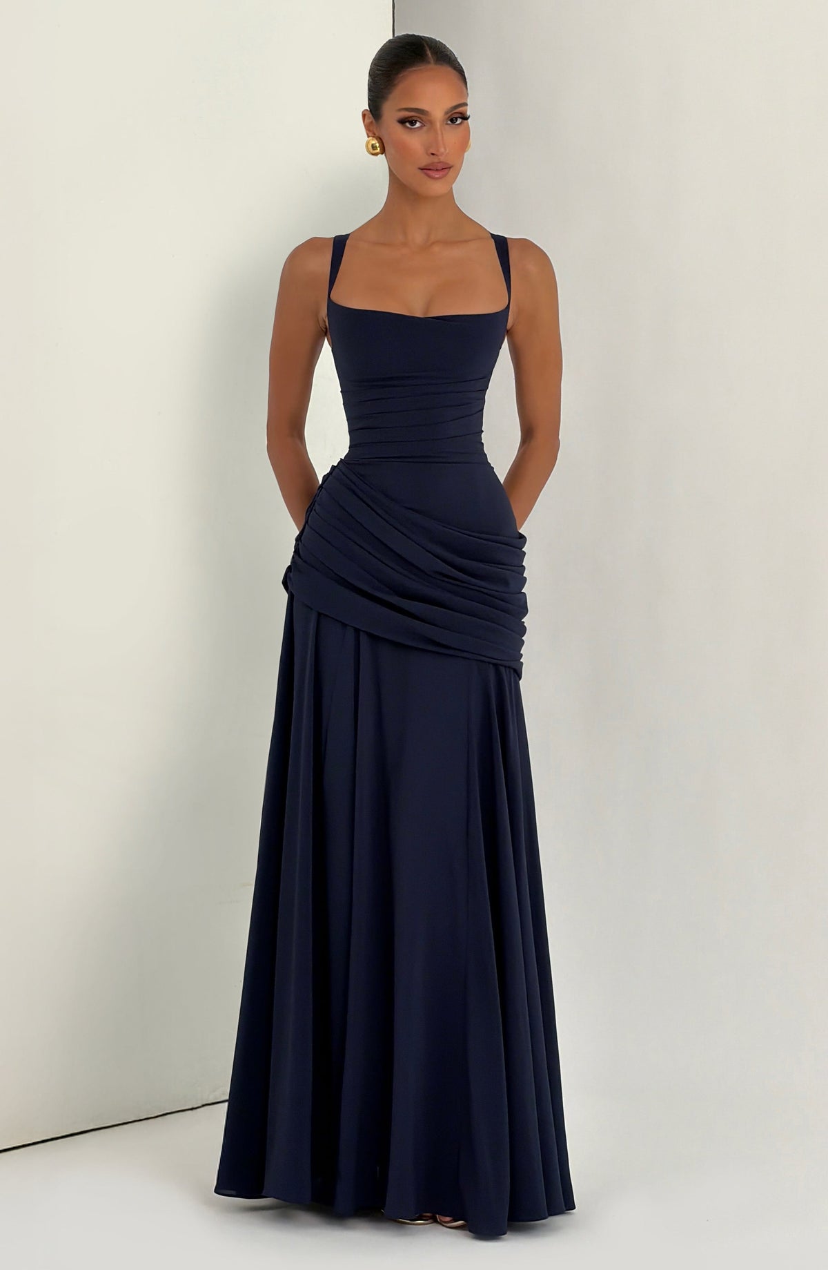Vestido Sara™ azul marino con corsé, foto 7