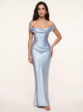 Vestido Talía Azul Glaciar – vista frontal