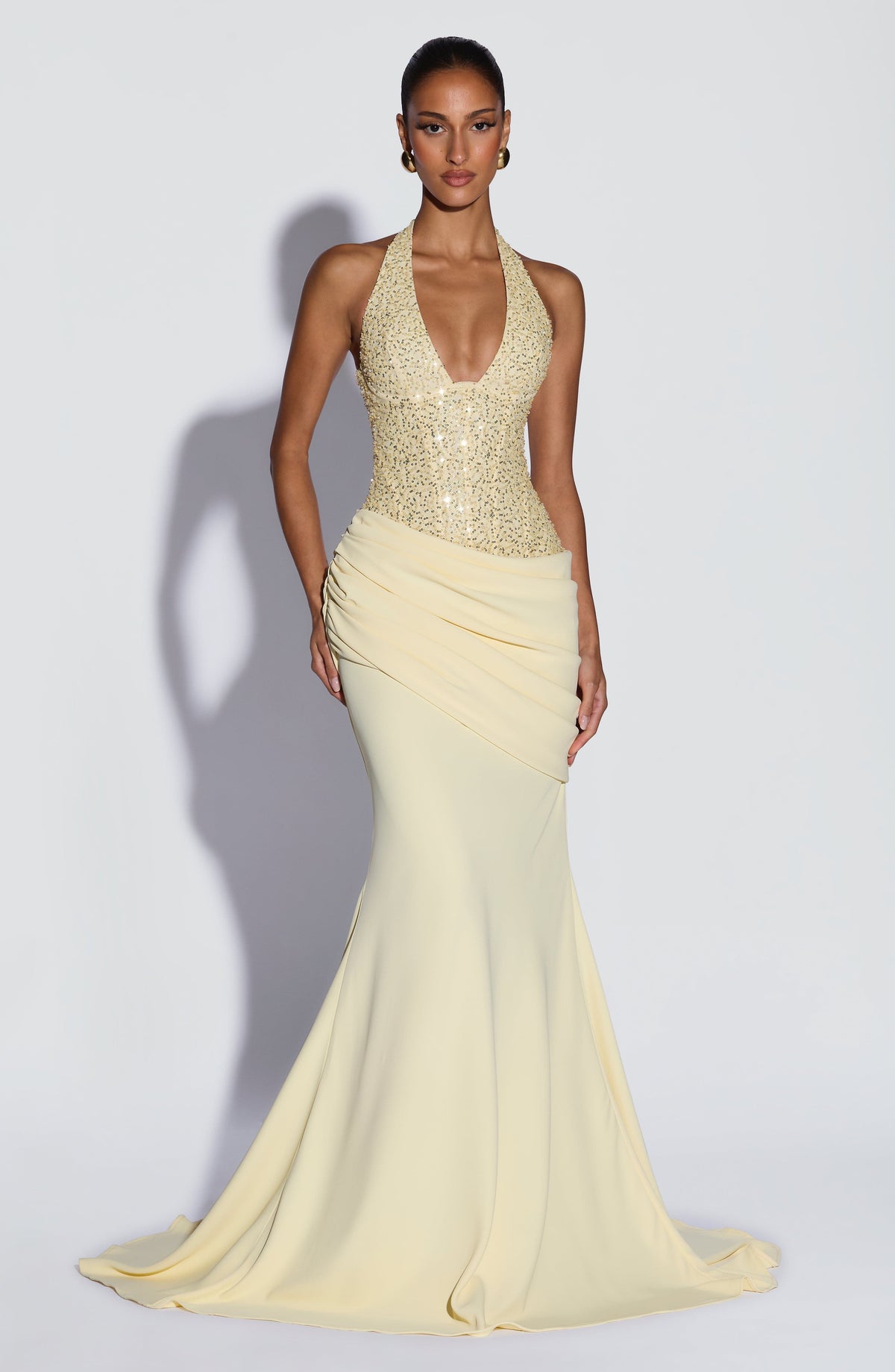 Talía™ - Vestido Largo de Gala Limón