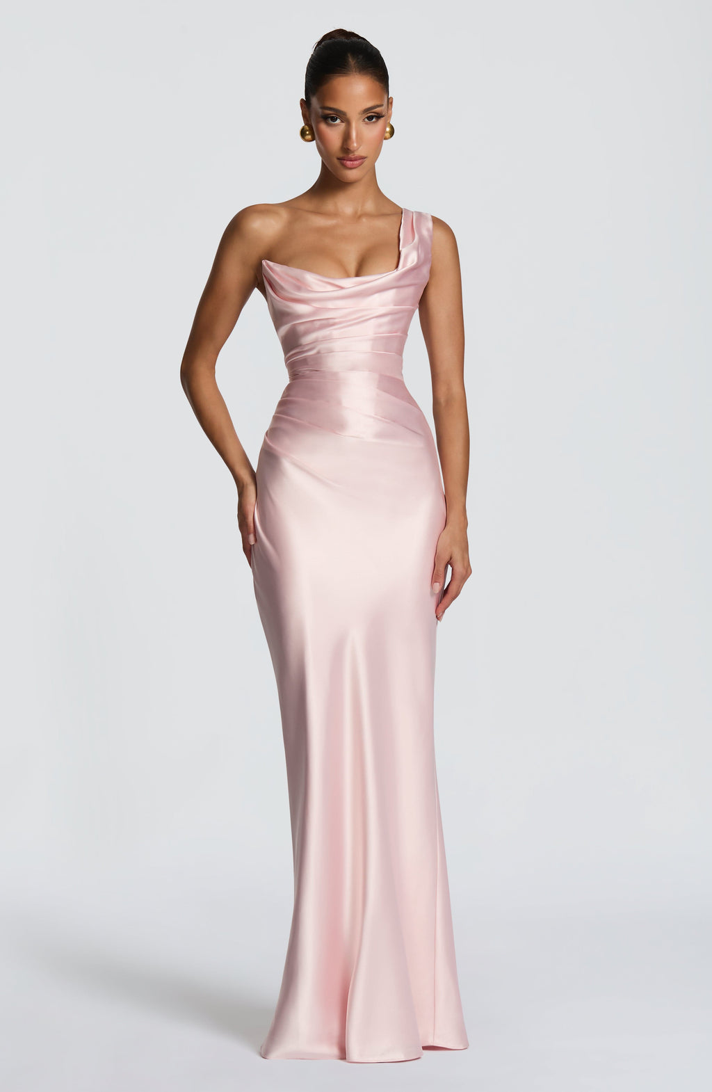 Vestido Talía™ rosa con un solo hombro, foto 11