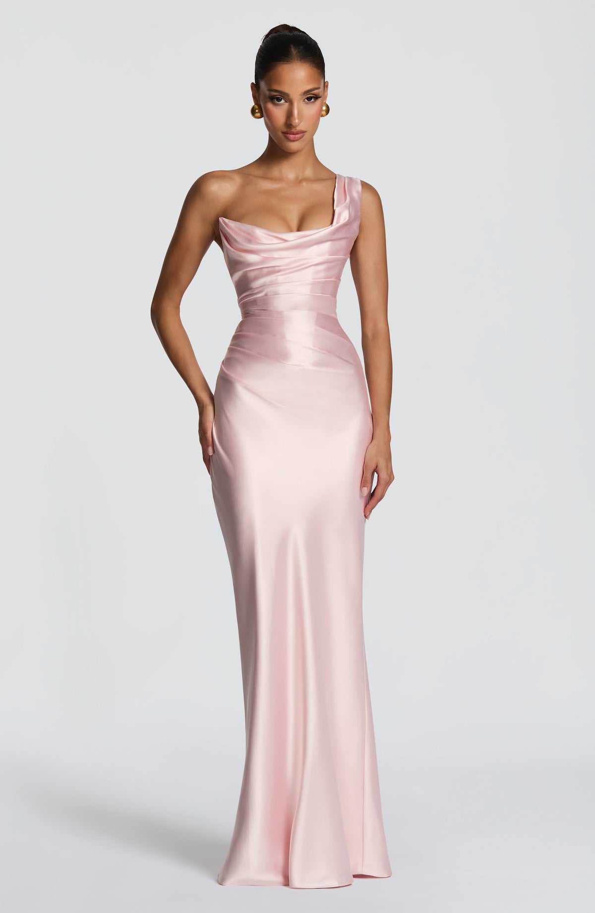 Vestido Talía™ rosa con un solo hombro, foto 11