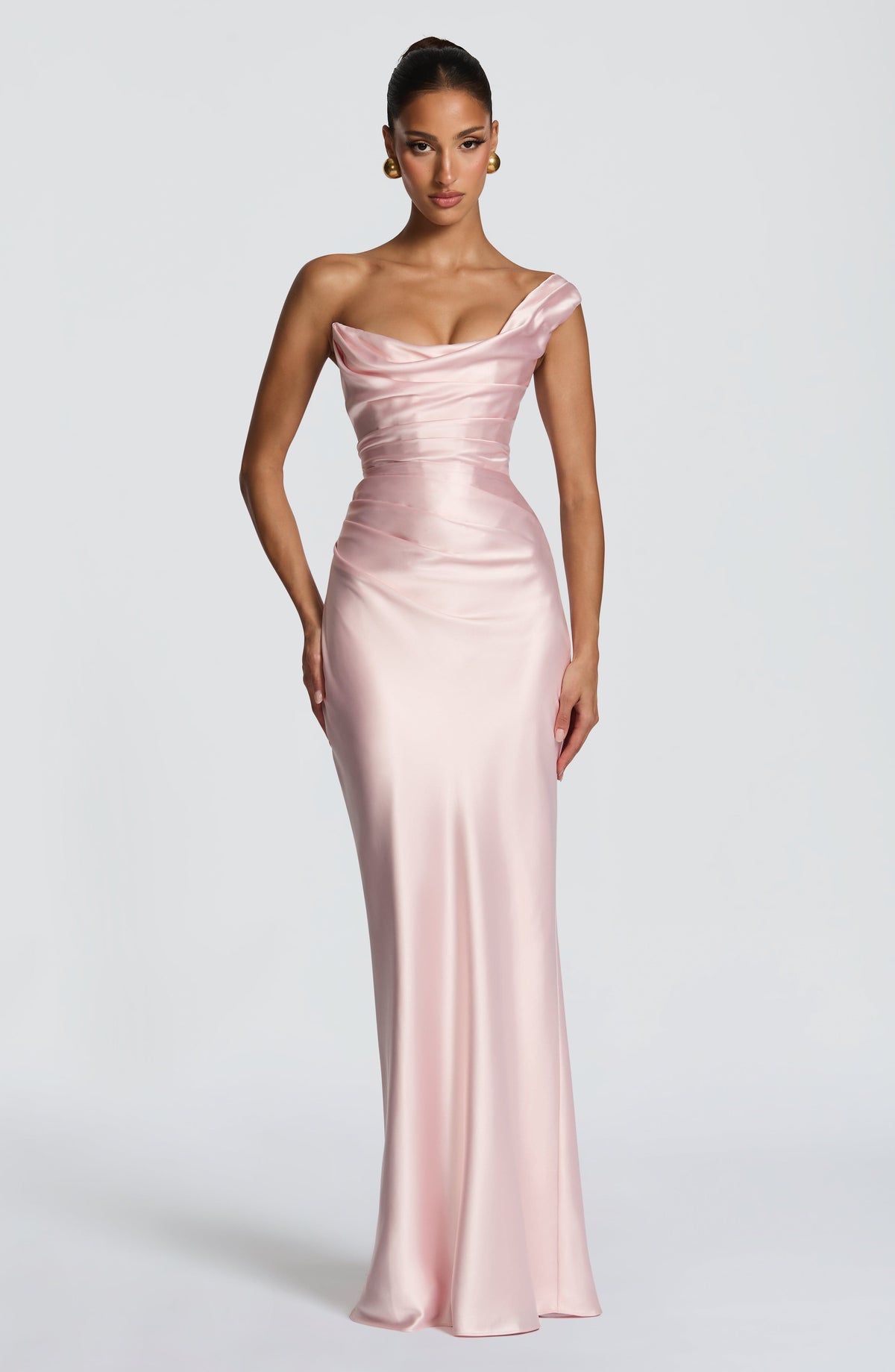 Vestido Talía™ rosa al bies con corsé, foto 7