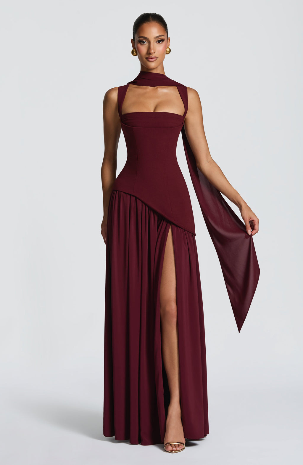 Tamara™ cereza: vestido largo para una boda de noche, foto 5