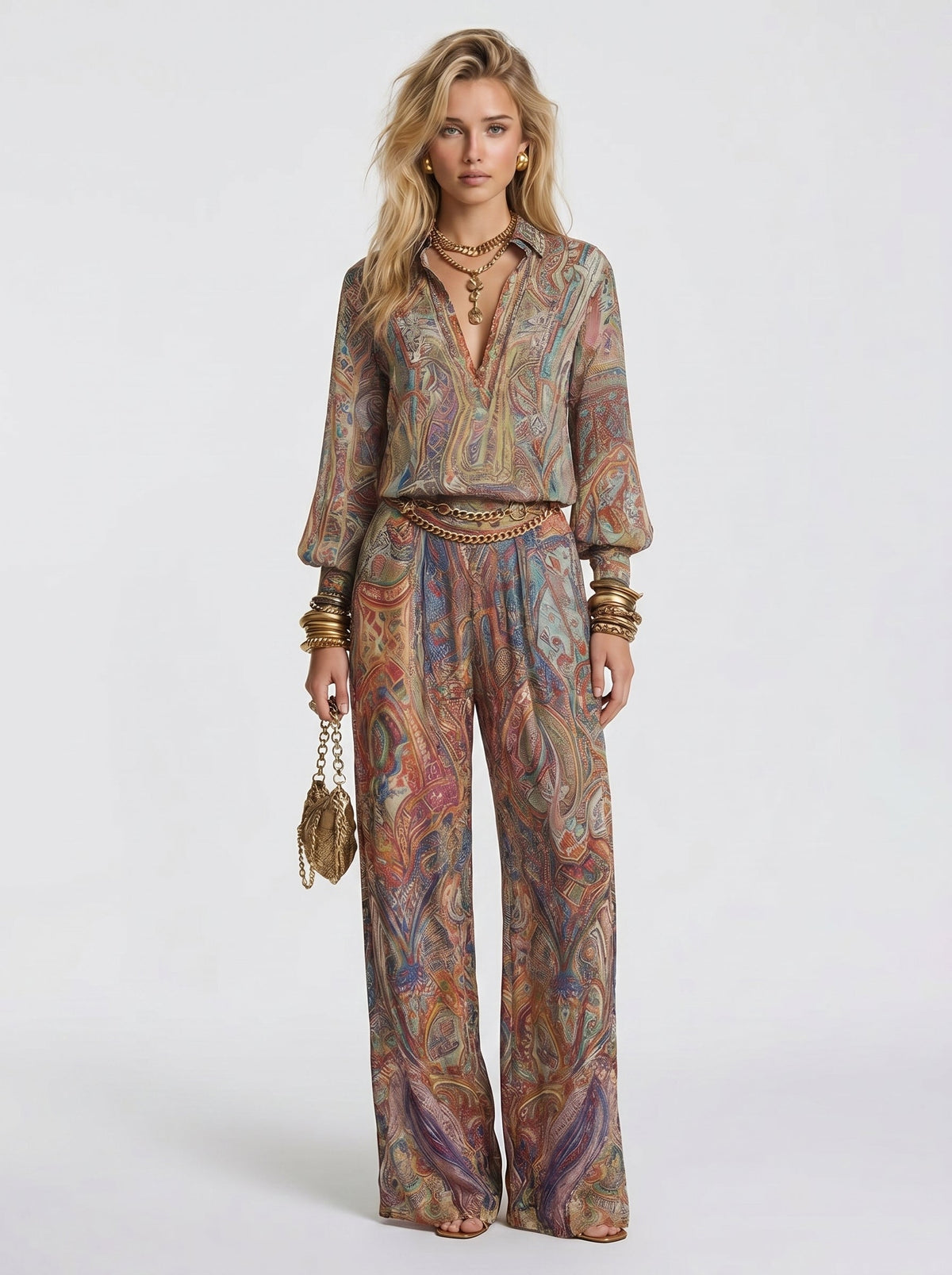 Maya™ con estampado paisley, conjunto de dos piezas