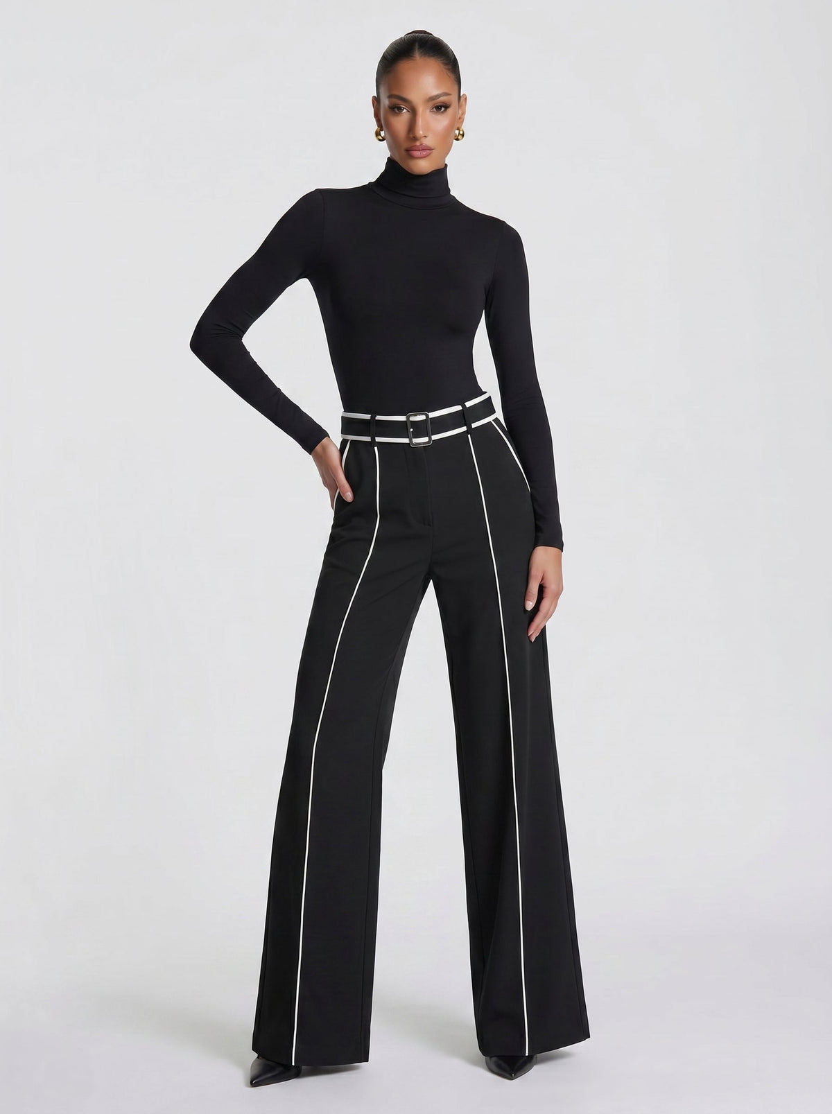 Conjunto de cuello alto negro para invitada - Emilia™ Ana Ibiza