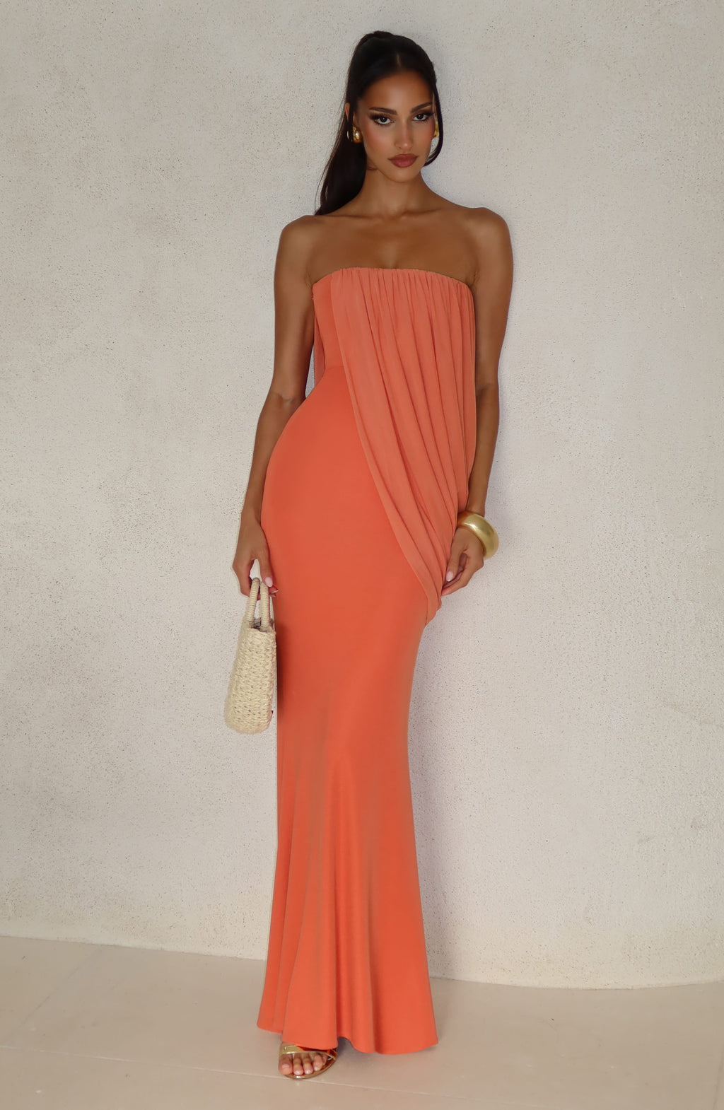 Valeria™ naranja: vestido largo para una boda de tarde, foto 5