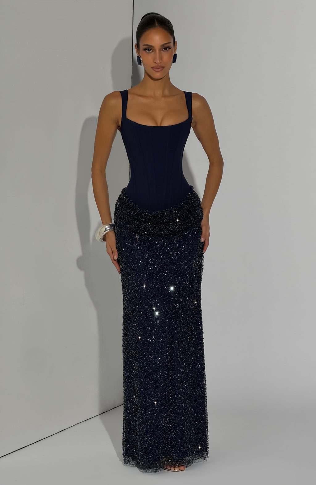 Alicia™ - Vestido Largo con Corsé y Tul Bordado
